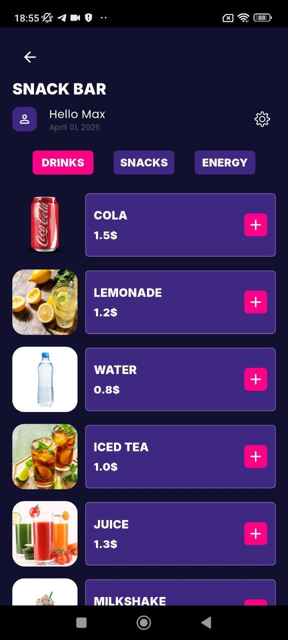 NV Grant Arena snack bar screen